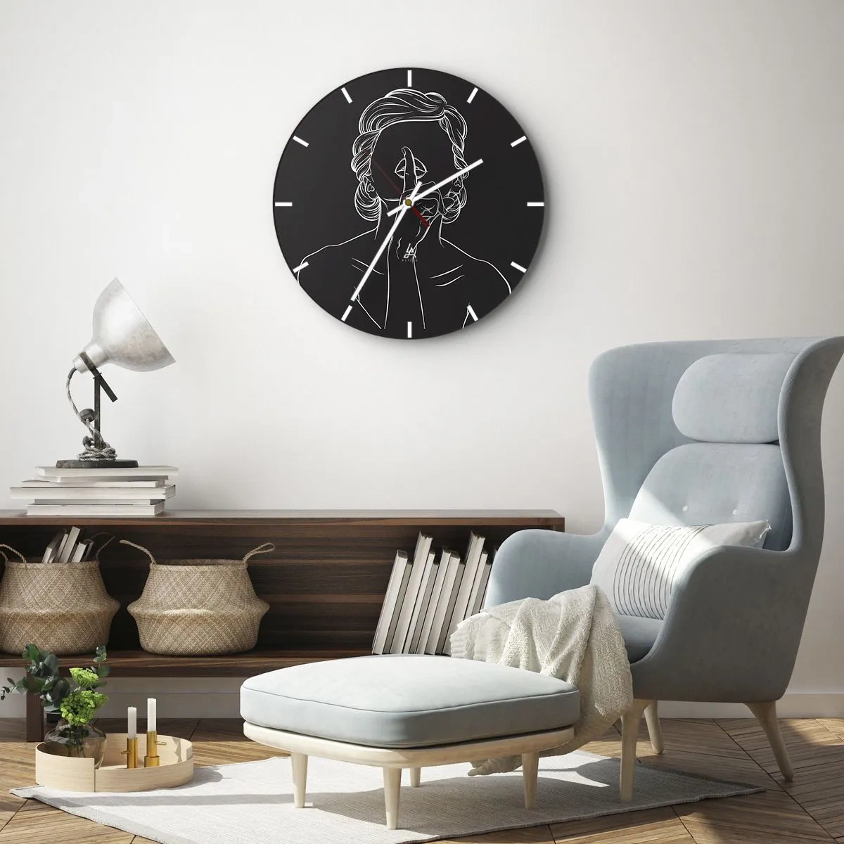 Orologio da parete - Orologio in Vetro - Il bello emerge nel silenzio - 30x30 cm