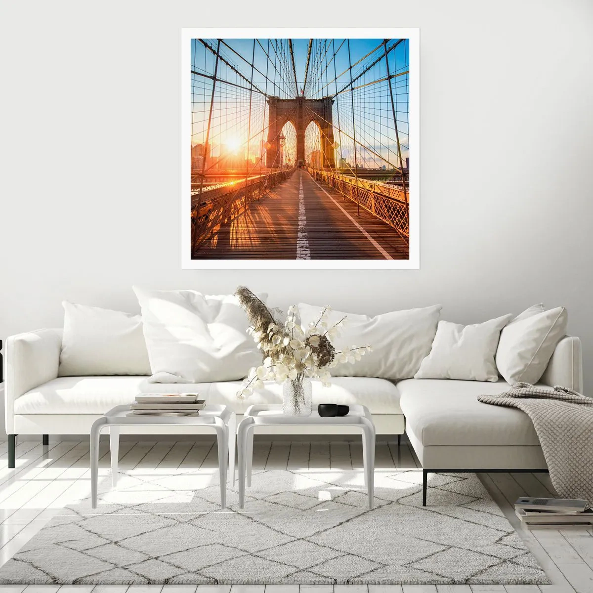 Poster - Sul ponte d'oro - 40x40 cm