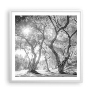 Poster in cornice bianca - Nell'orto degli ulivi - 60x60 cm