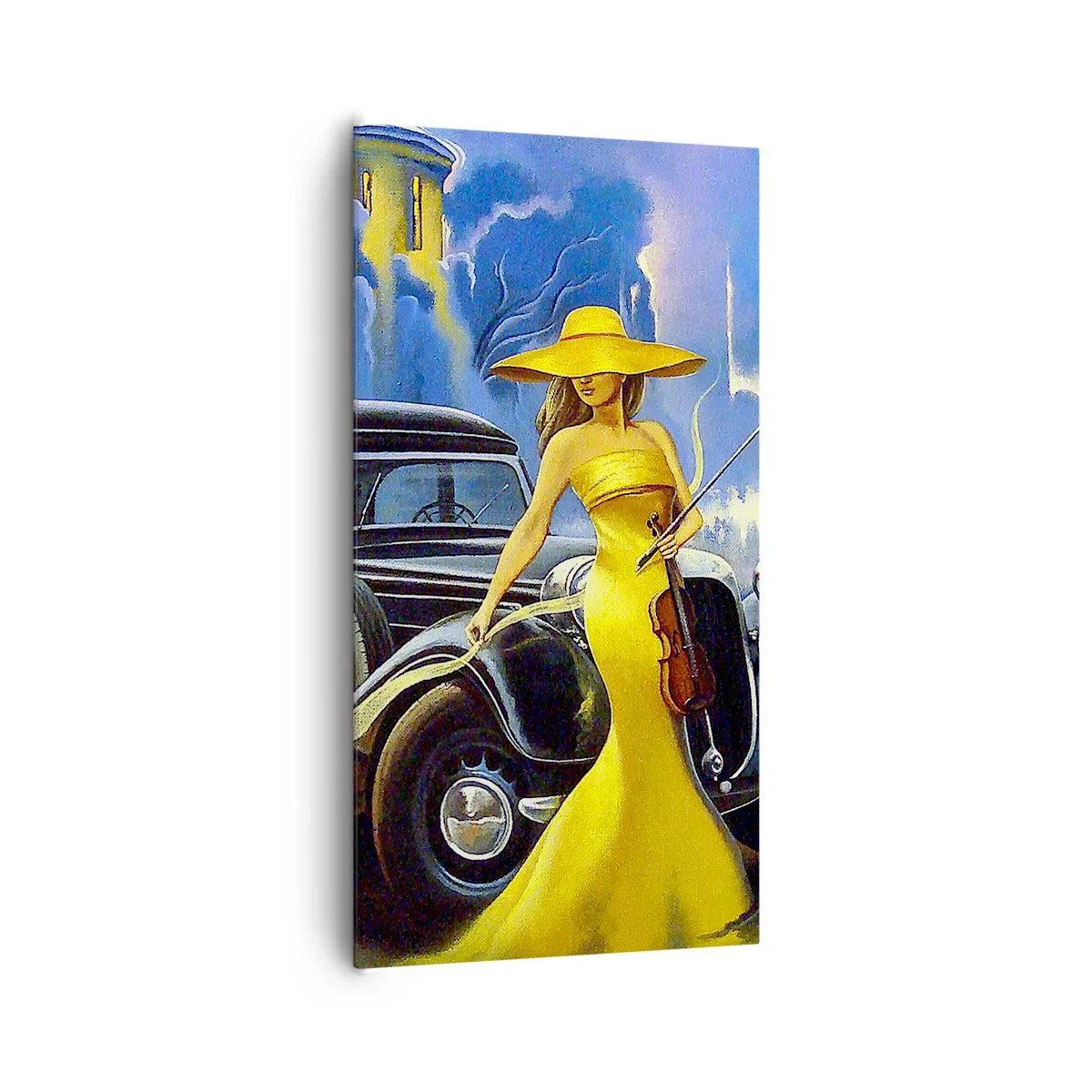 Quadro su tela - Stampe su Tela - Notturno per violino e amore - 65x120 cm