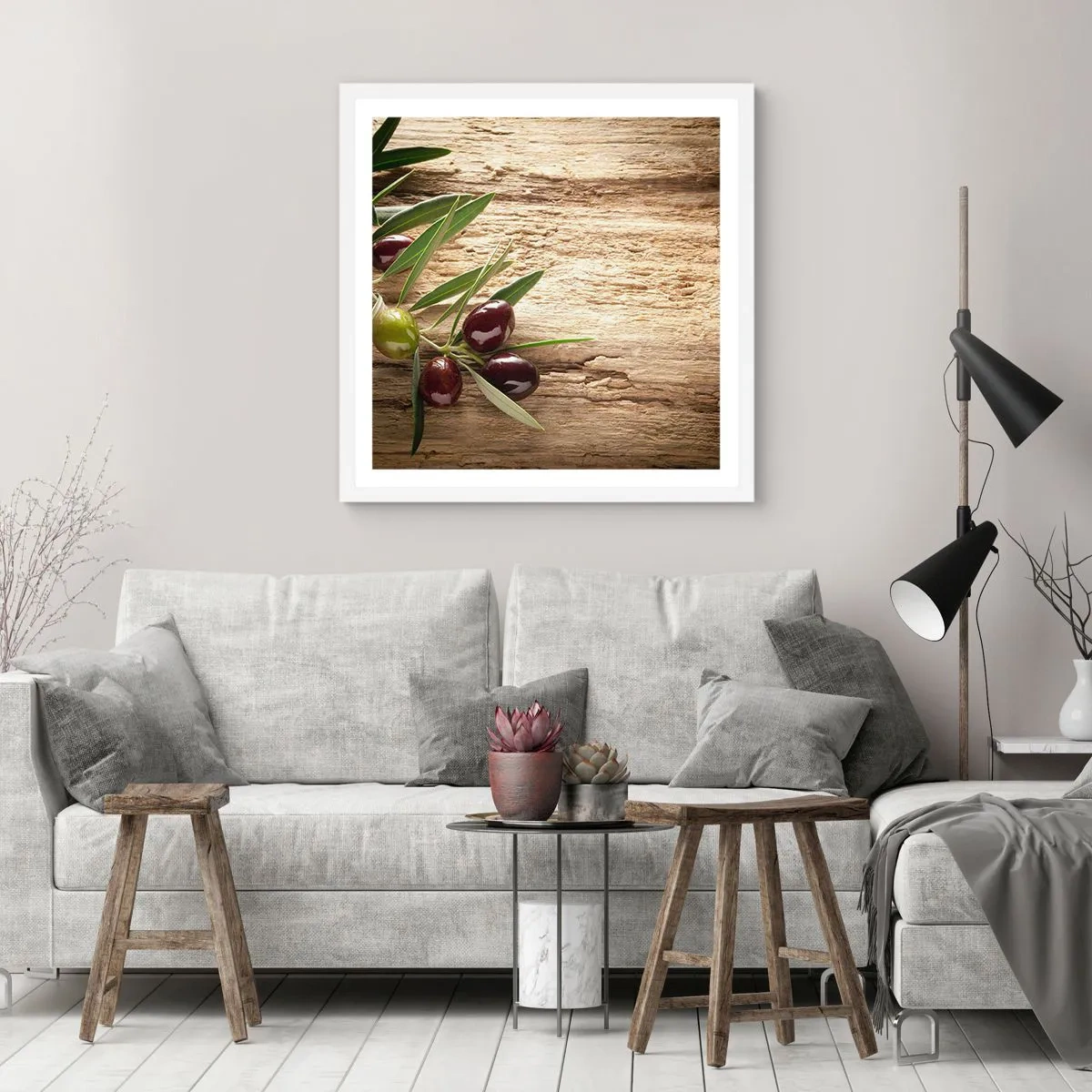 Poster in cornice bianca - Direttamente dalla natura - 60x60 cm