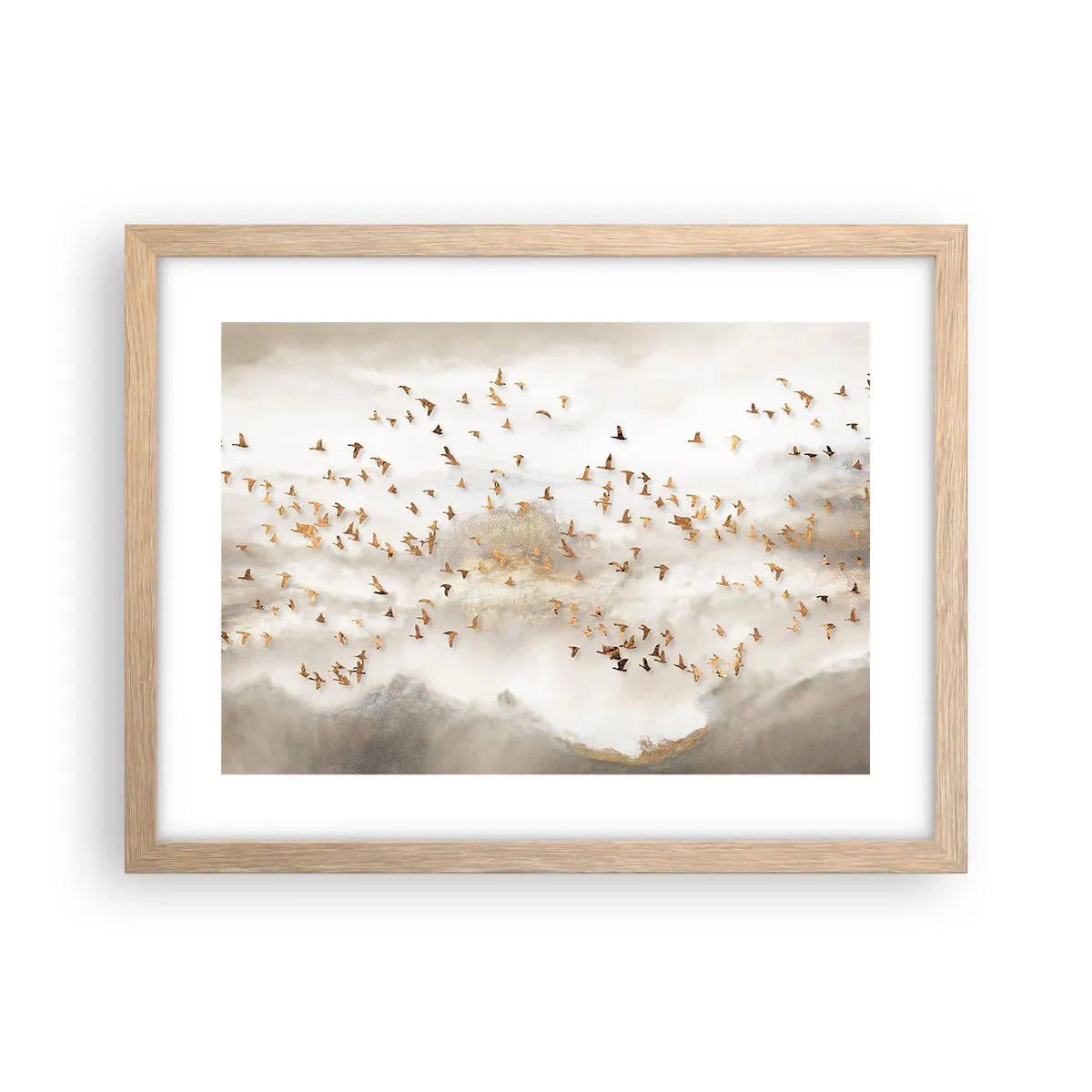 Poster in cornice rovere chiaro - È giunto il momento... - 40x30 cm