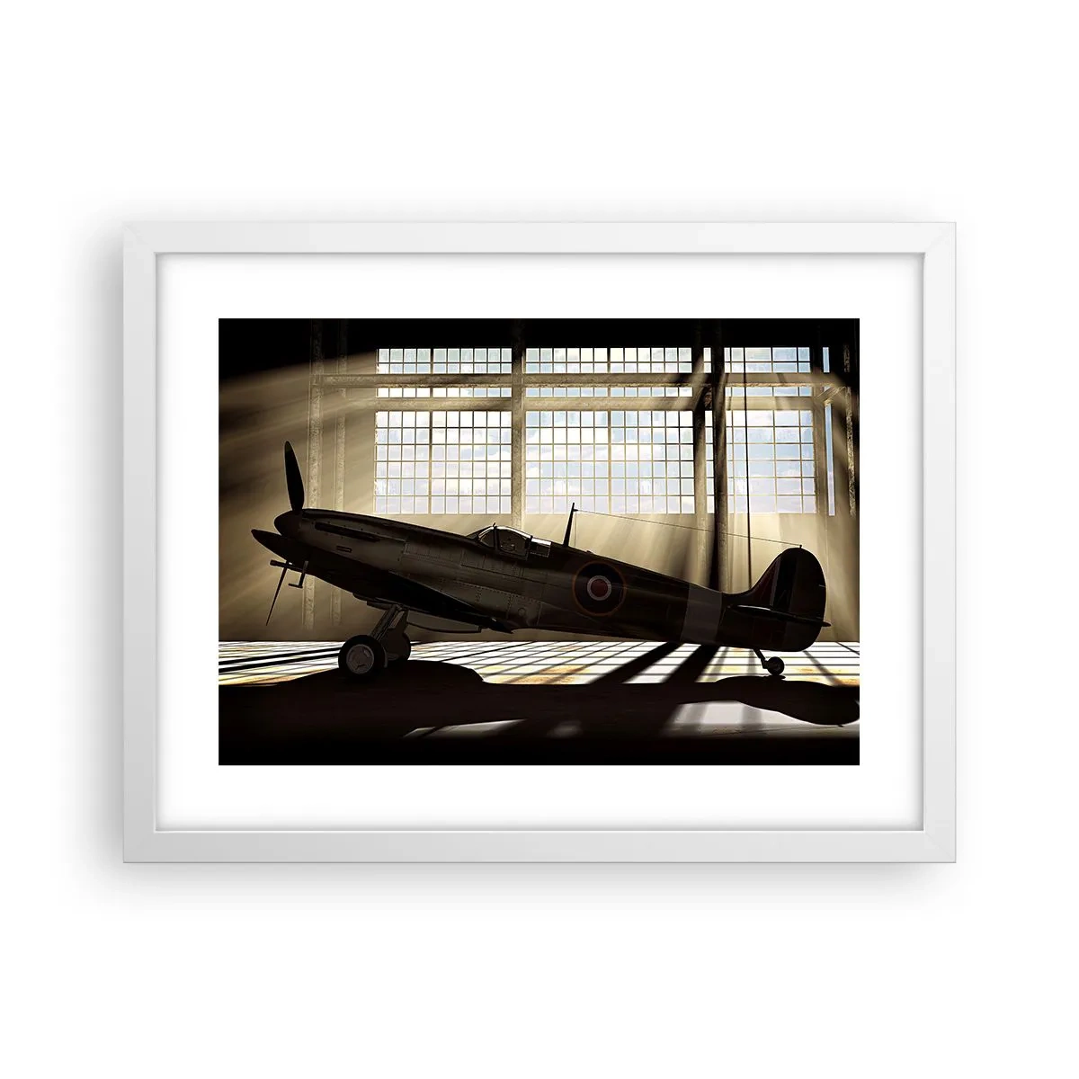 Poster in cornice bianca - Il riposo del guerriero - 40x30 cm