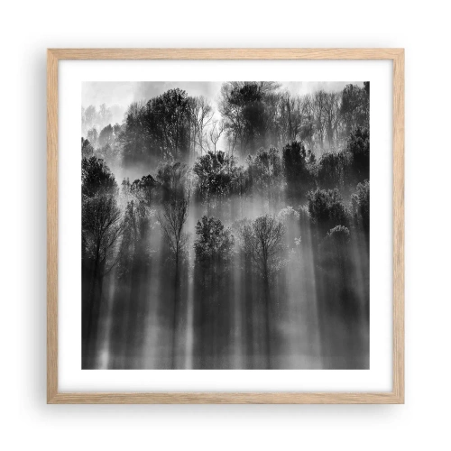 Poster in cornice rovere chiaro - Nei getti di luce - 50x50 cm