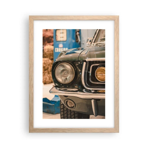 Poster in cornice rovere chiaro - Incontro con la leggenda - 30x40 cm