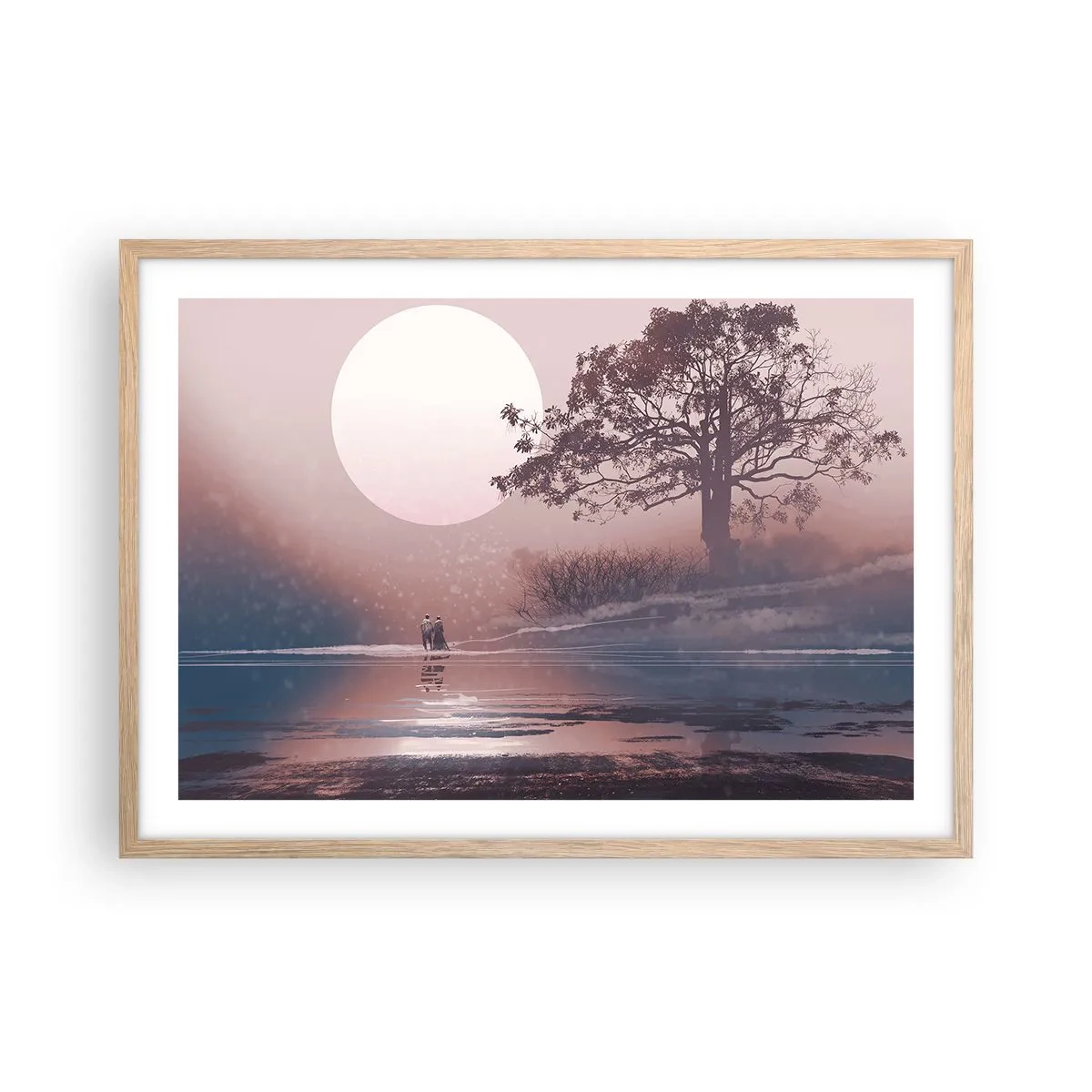 Poster in cornice rovere chiaro - Meraviglie della notte - 70x50 cm