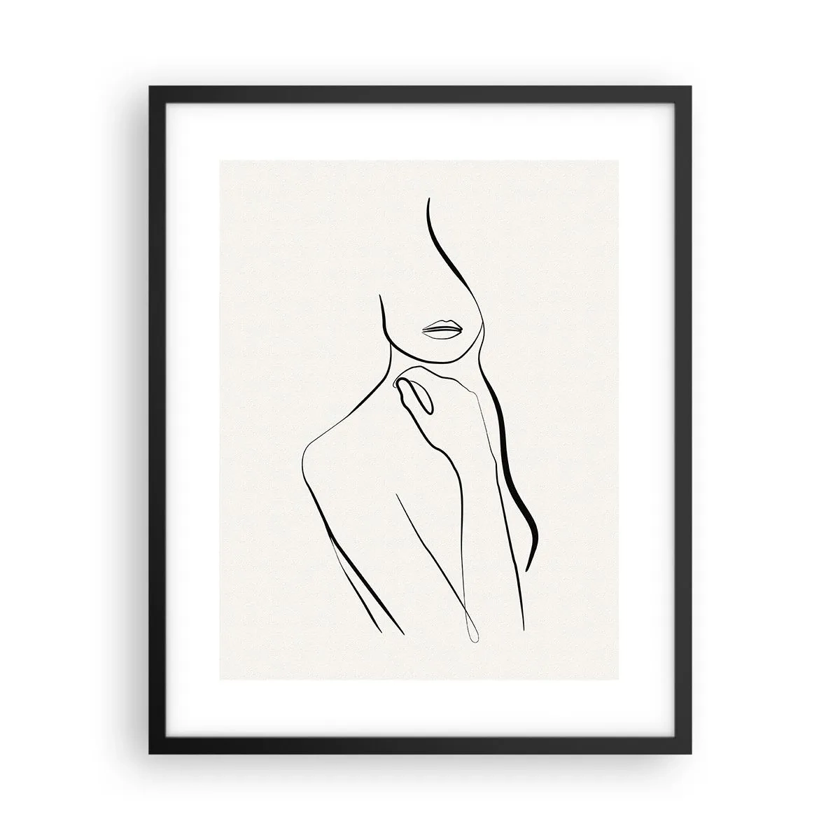 Poster in cornice nera - Onda di malinconia - 40x50 cm