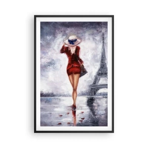 Poster in cornice nera - Simboli di Parigi - 61x91 cm
