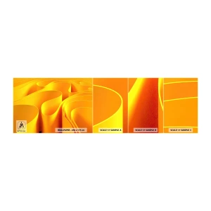 Campione di Fotomurale Adesivo Deluxe Sticker - Come onde di sole - 3D, Moderno, Linee - 100x30 cm