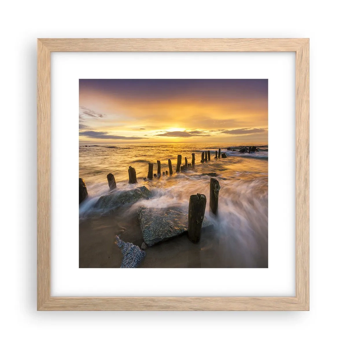 Poster in cornice rovere chiaro - La bellezza selvatica del Baltico - 30x30 cm