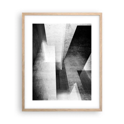 Poster in cornice rovere chiaro - La struttura dello spazio - 40x50 cm