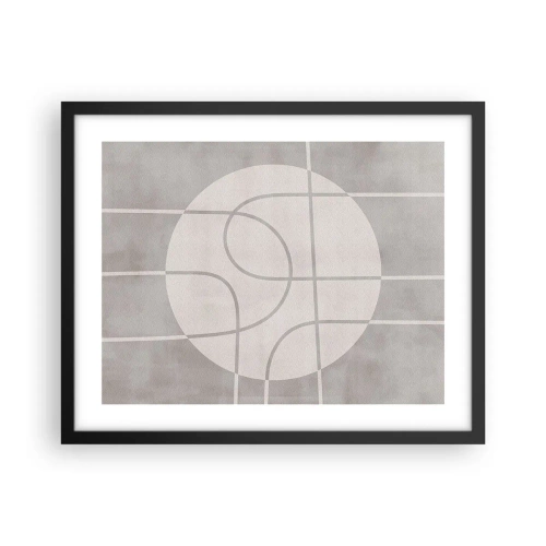 Poster in cornice nera - Tondo e dritto - 50x40 cm