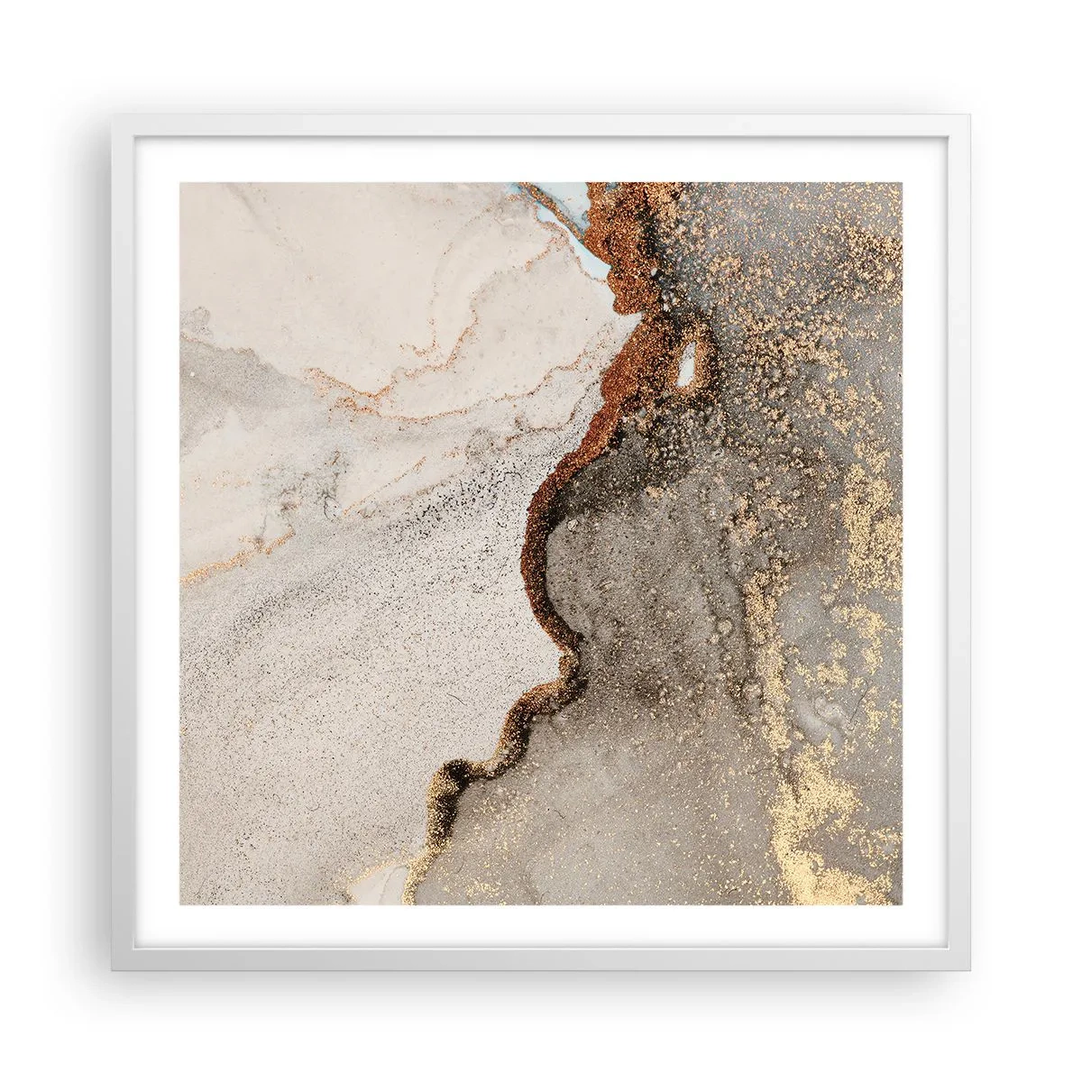 Poster in cornice bianca - Ai confini del colore - 60x60 cm