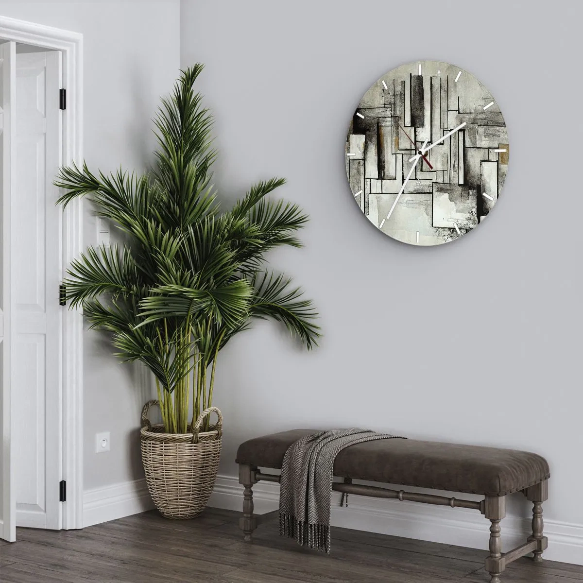 Orologio da parete - Orologio in Vetro - La forza della semplicità - 40x40 cm