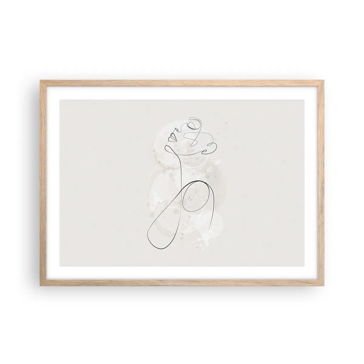 Poster in cornice rovere chiaro - La spirale della bellezza - 70x50 cm