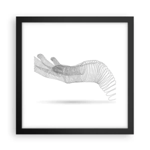 Poster in cornice nera - Mano elastica - 30x30 cm