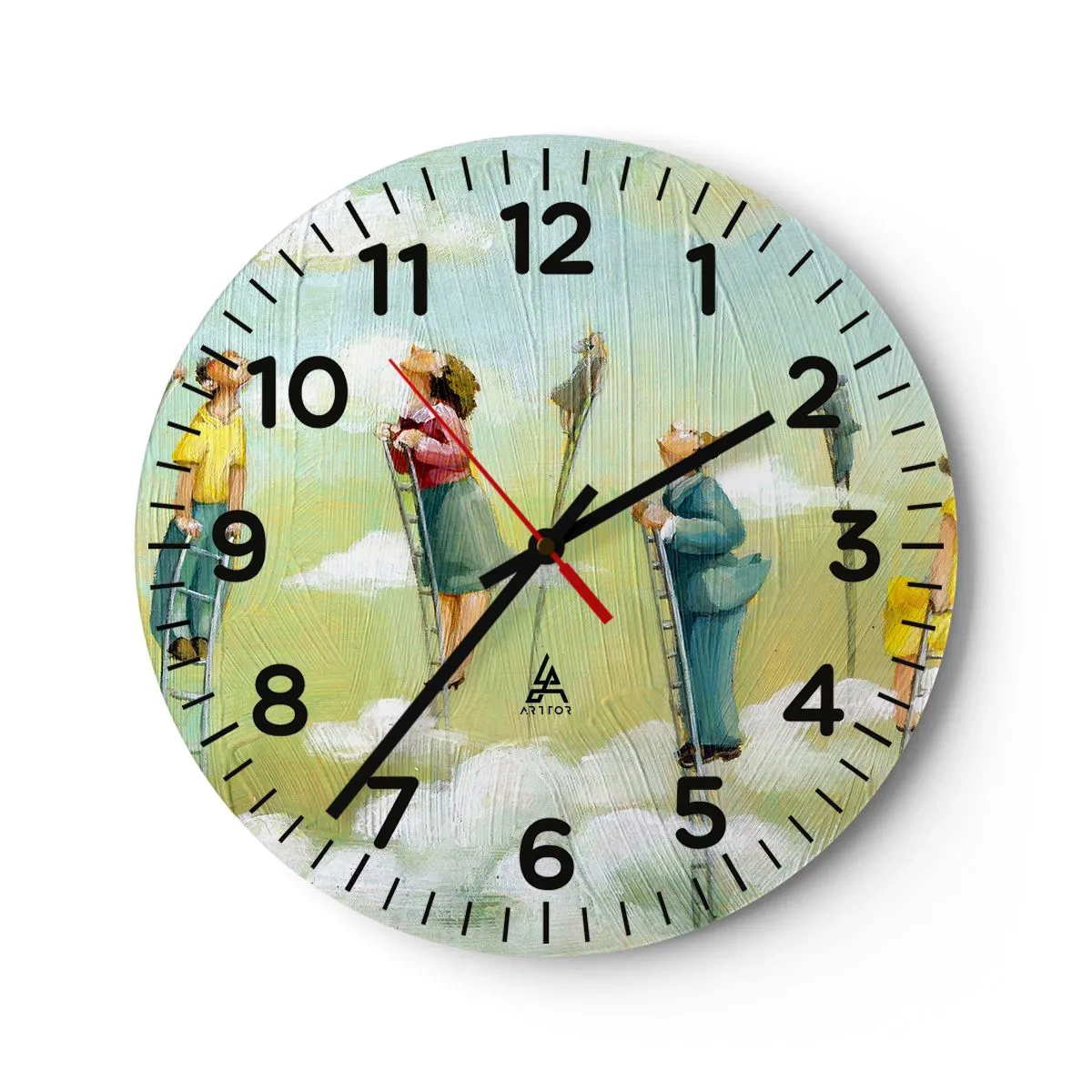 Orologio da parete - Orologio in Vetro - Seguendo i propri sogni - 30x30 cm