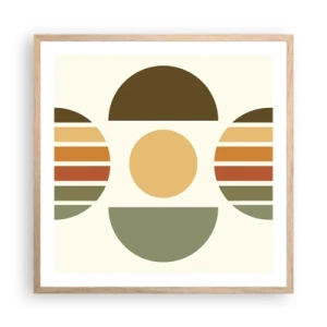 Poster in cornice rovere chiaro - Nei colori della terra - 60x60 cm