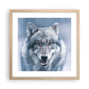 Poster in cornice rovere chiaro - Accetti la sfida? - 40x40 cm