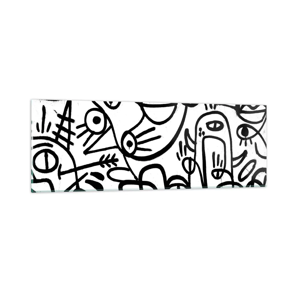 Quadro su vetro - Volti e miraggi - 90x30 cm