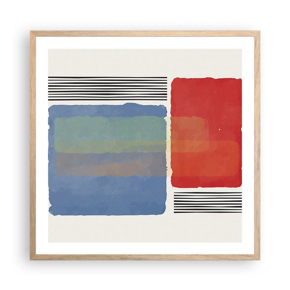 Poster in cornice rovere chiaro - Spirito e lettera della geometria - 60x60 cm