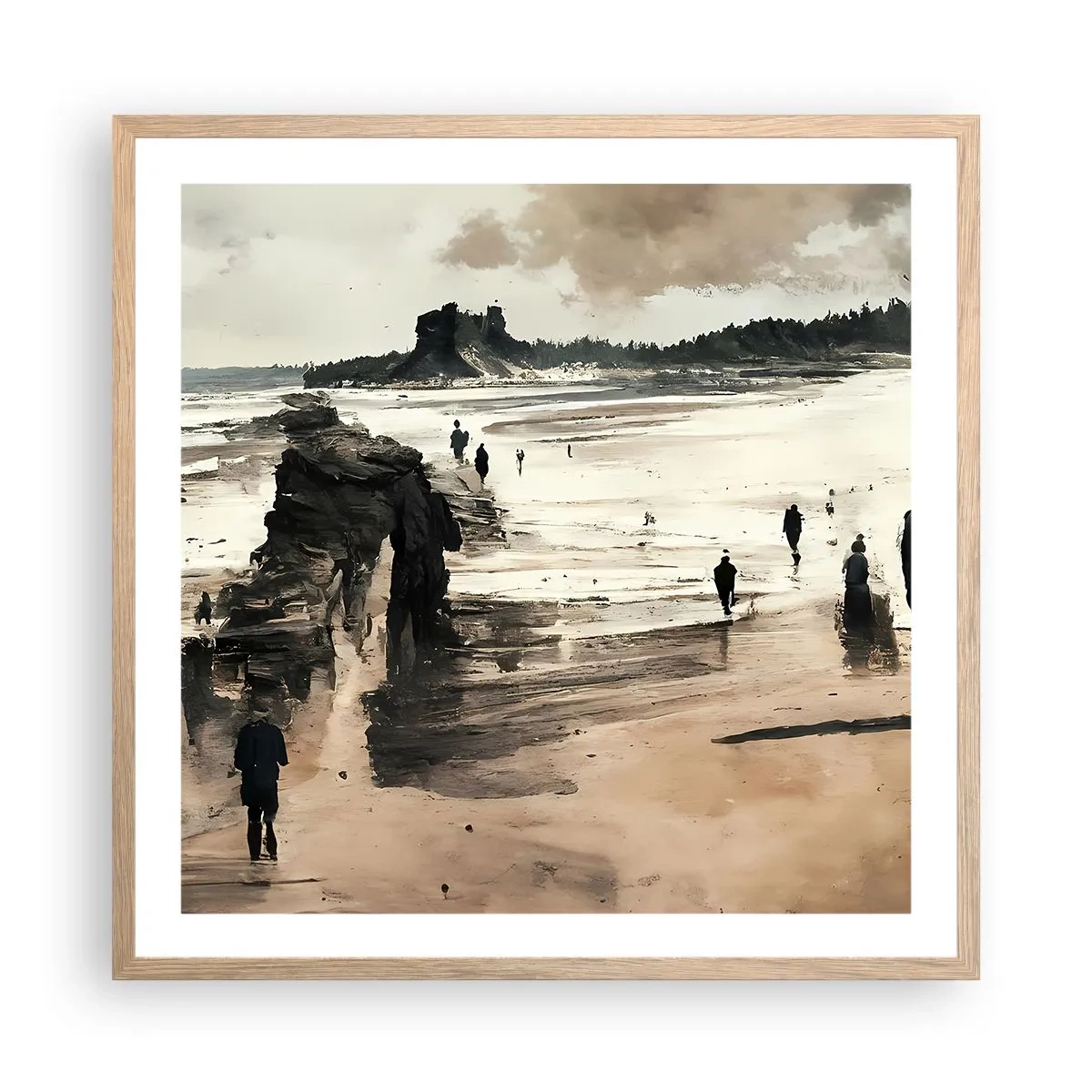 Poster in cornice rovere chiaro - Convocati - 60x60 cm