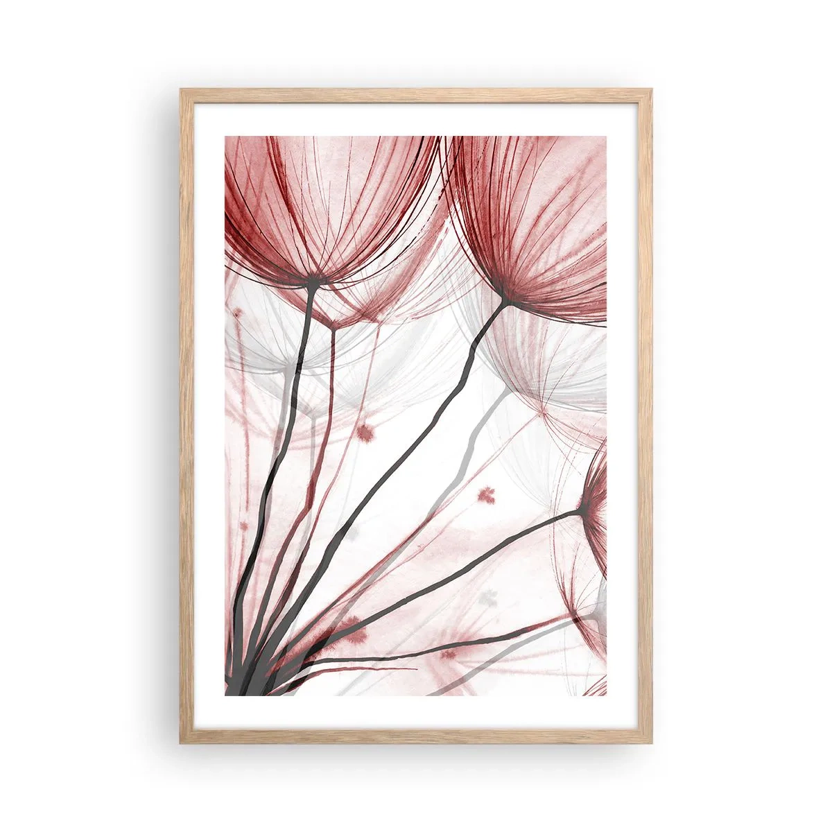 Poster in cornice rovere chiaro - Prima del decollo - 50x70 cm