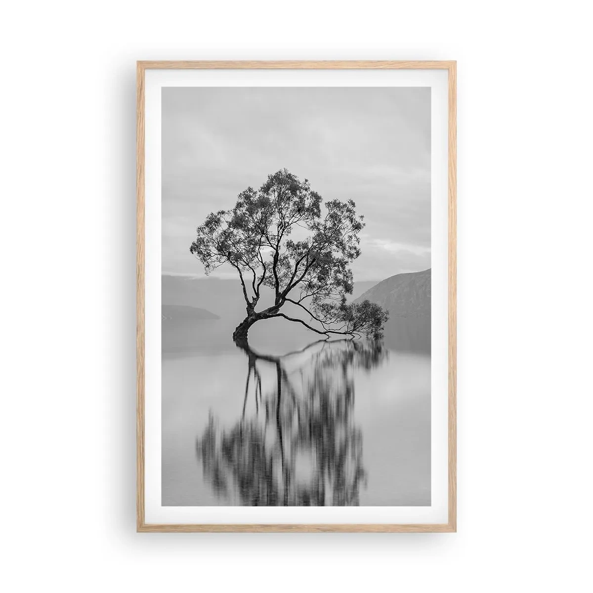 Poster in cornice rovere chiaro - C'è un paese così - 61x91 cm