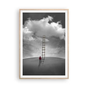 Poster in cornice rovere chiaro - Tutto è possibile - 70x100 cm