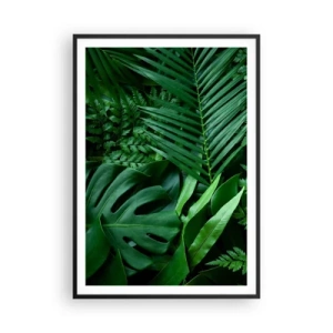 Poster in cornice nera - Avvolti nel verde - 70x100 cm