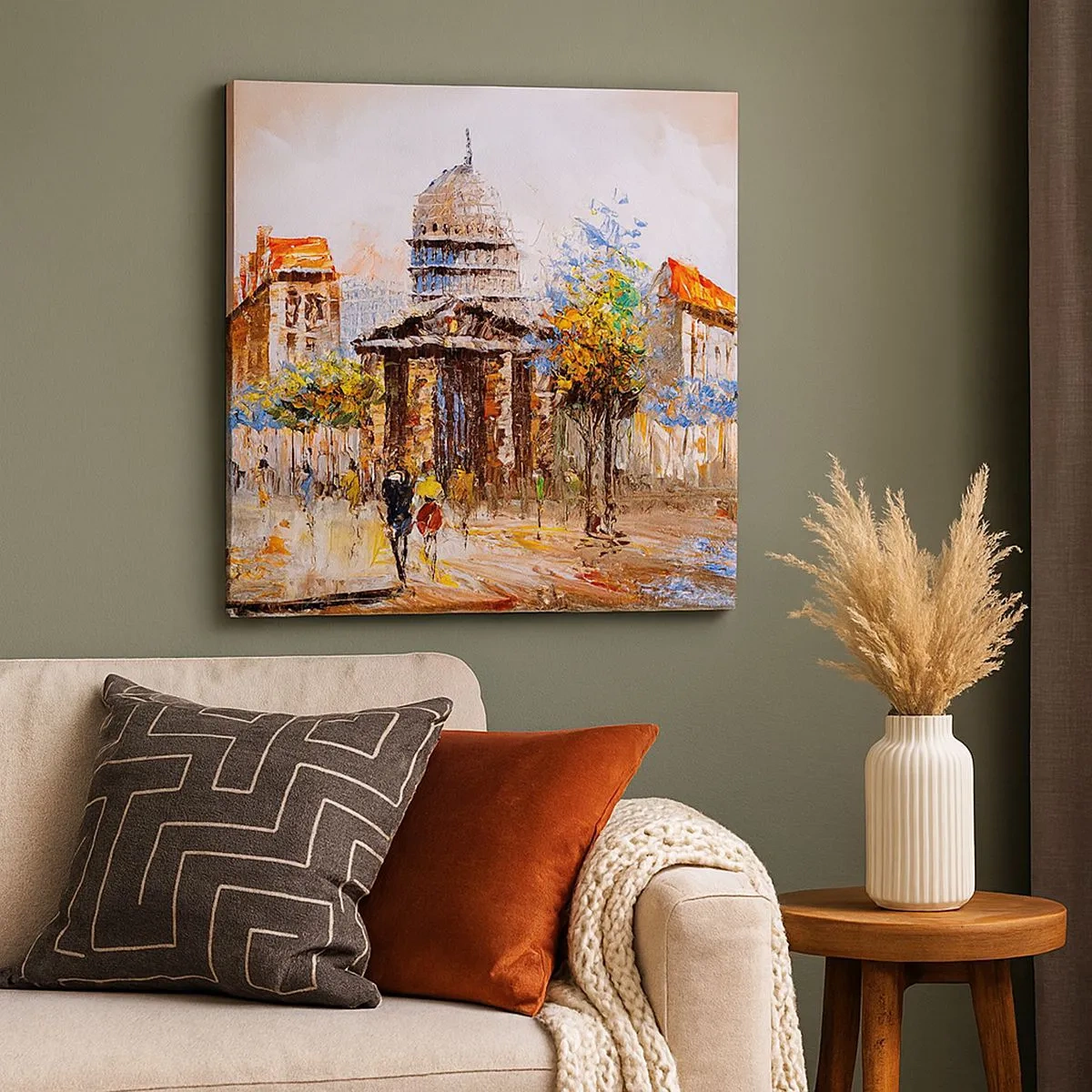 Quadro su tela - Stampe su Tela - Passeggiata a Parigi - 30x30 cm