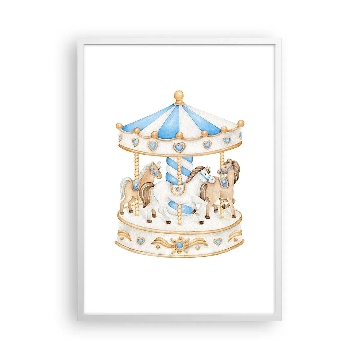 Poster in cornice bianca - Dolce infanzia - 50x70 cm