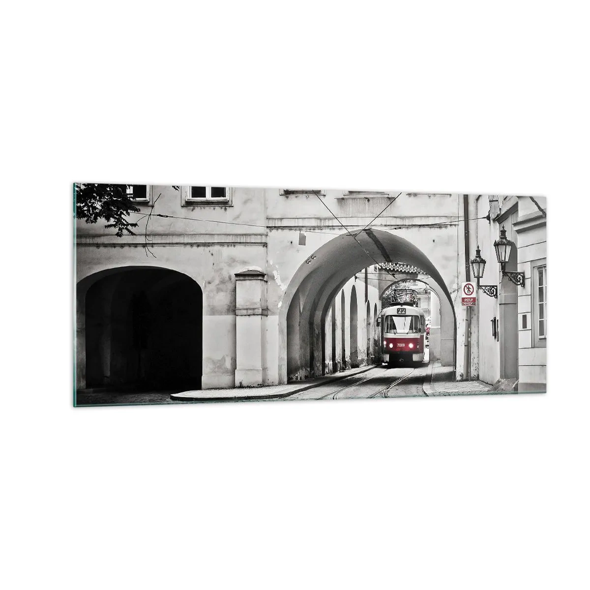 Quadro su vetro - Attraverso il labirinto cittadino - 100x40 cm