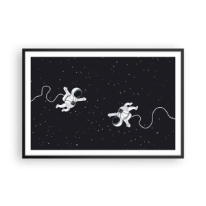Poster in cornice nera - Danza cosmica - 91x61 cm