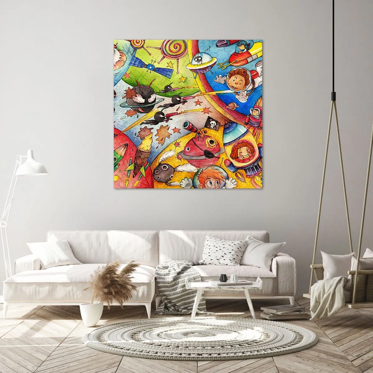 Quadro su tela - Stampe su Tela - La grande avventura nel cosmo - 30x30 cm