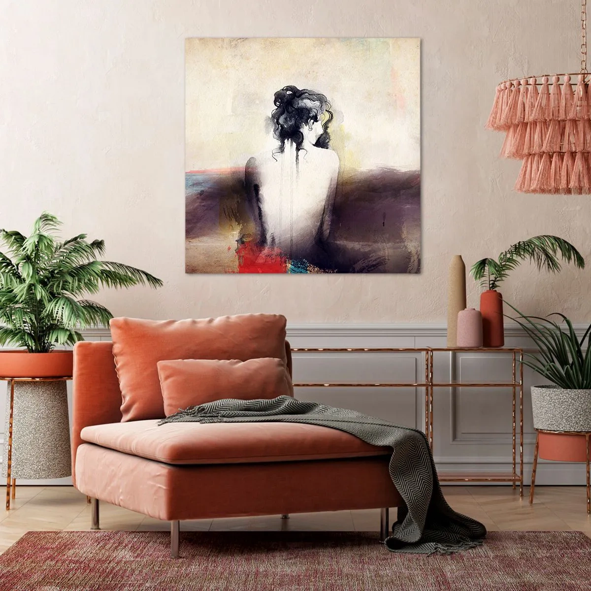 Quadro su tela - Stampe su Tela - Linee miti, forme ovali - 40x40 cm