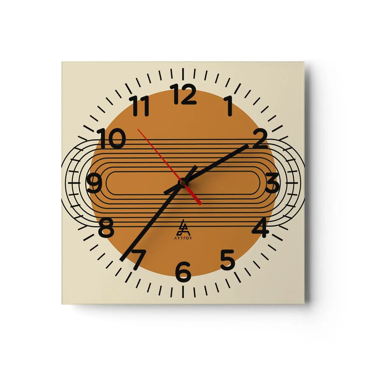 Orologio da parete - Orologio in Vetro - Piano perfetto - 30x30 cm