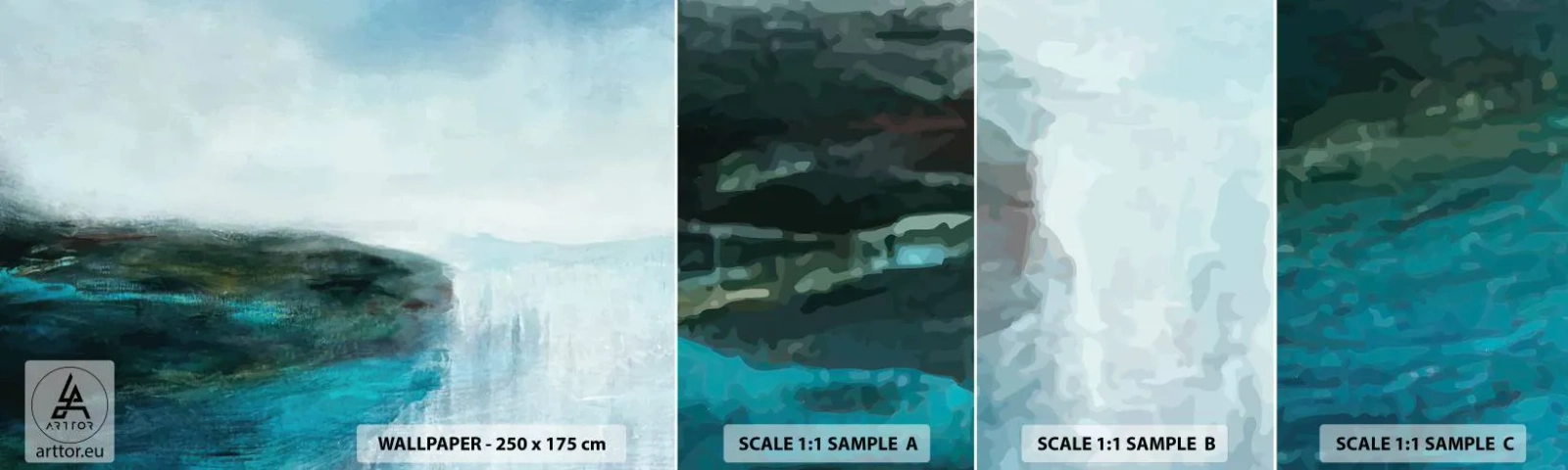 Campione di Fotomurale Adesivo Deluxe Sticker - Astrazione marittima - Astrazione, Contemporaneo, Mare - 100x30 cm