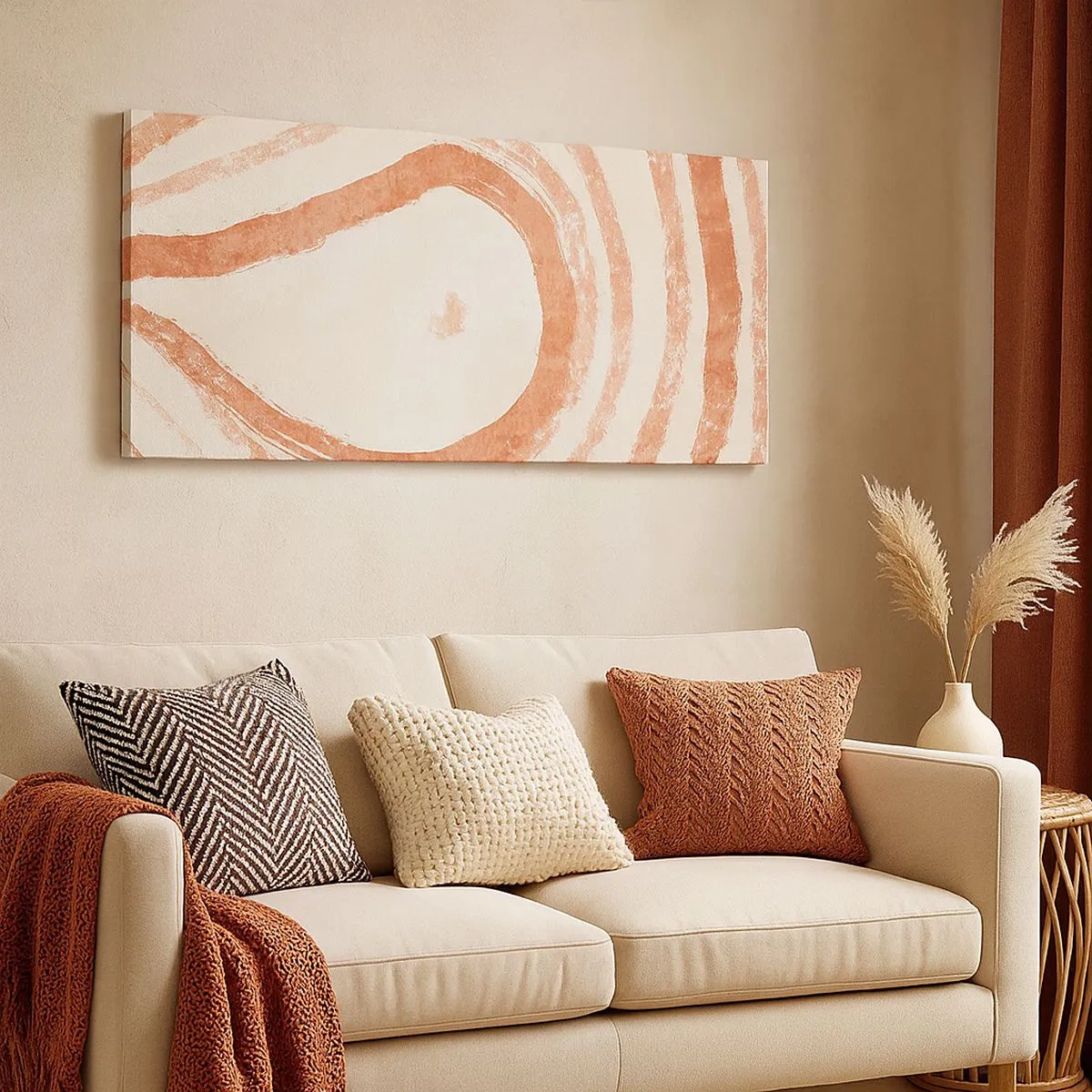 Quadro su tela - Stampe su Tela - Cerchi di corallo - 100x40 cm