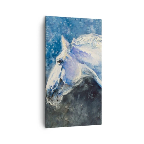 Quadro su tela - Stampe su Tela - Ritratto in luce blu - 45x80 cm
