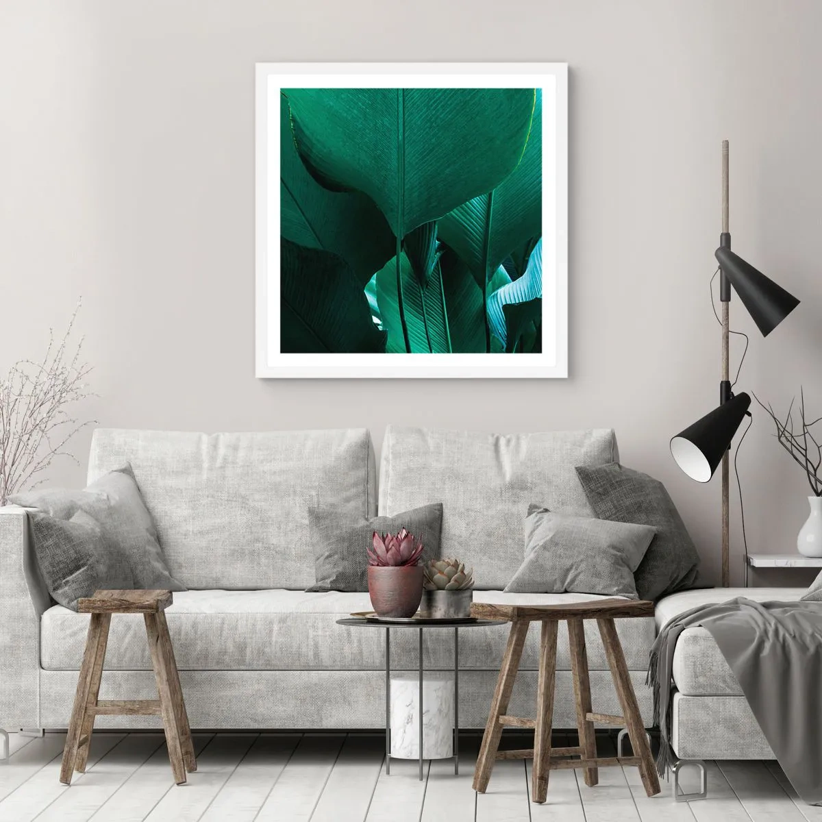 Poster in cornice bianca - Verso la luce - 40x40 cm