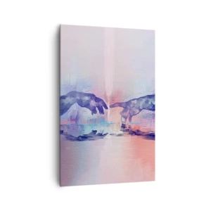 Quadro su tela - Stampe su Tela - Mani simboliche in colori astratti, che rimandano al tema della creazione - 80x120cm - La scintilla divina della vita - Decorazione murale moderna per soggiorno e camera da letto ARTTOR