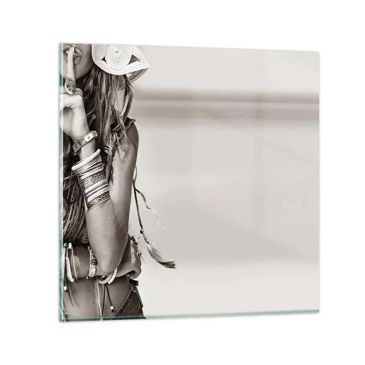 Quadro su vetro - Come una ragazza - 40x40 cm