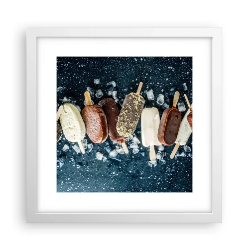 Poster in cornice bianca - Il sapore della calda estate - 30x30 cm