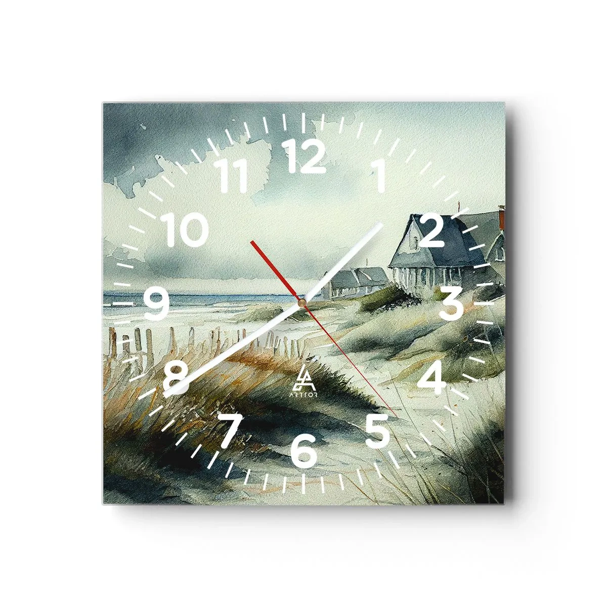Orologio da parete - Orologio in Vetro - Lontano dal caos - 40x40 cm