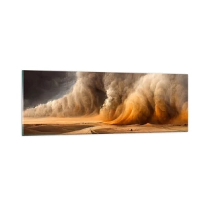 Quadro su vetro - L'ira del deserto - 90x30 cm