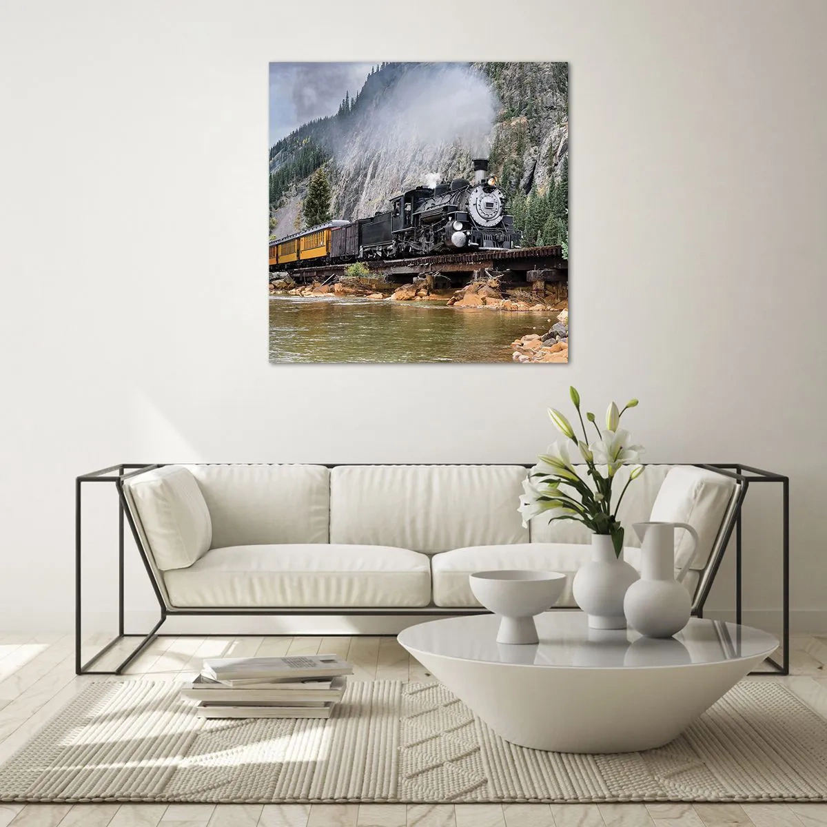 Quadro su vetro - Dove andiamo? - 40x40 cm