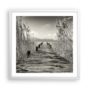 Poster in cornice bianca - Nel silenzio dell'erba - 50x50 cm