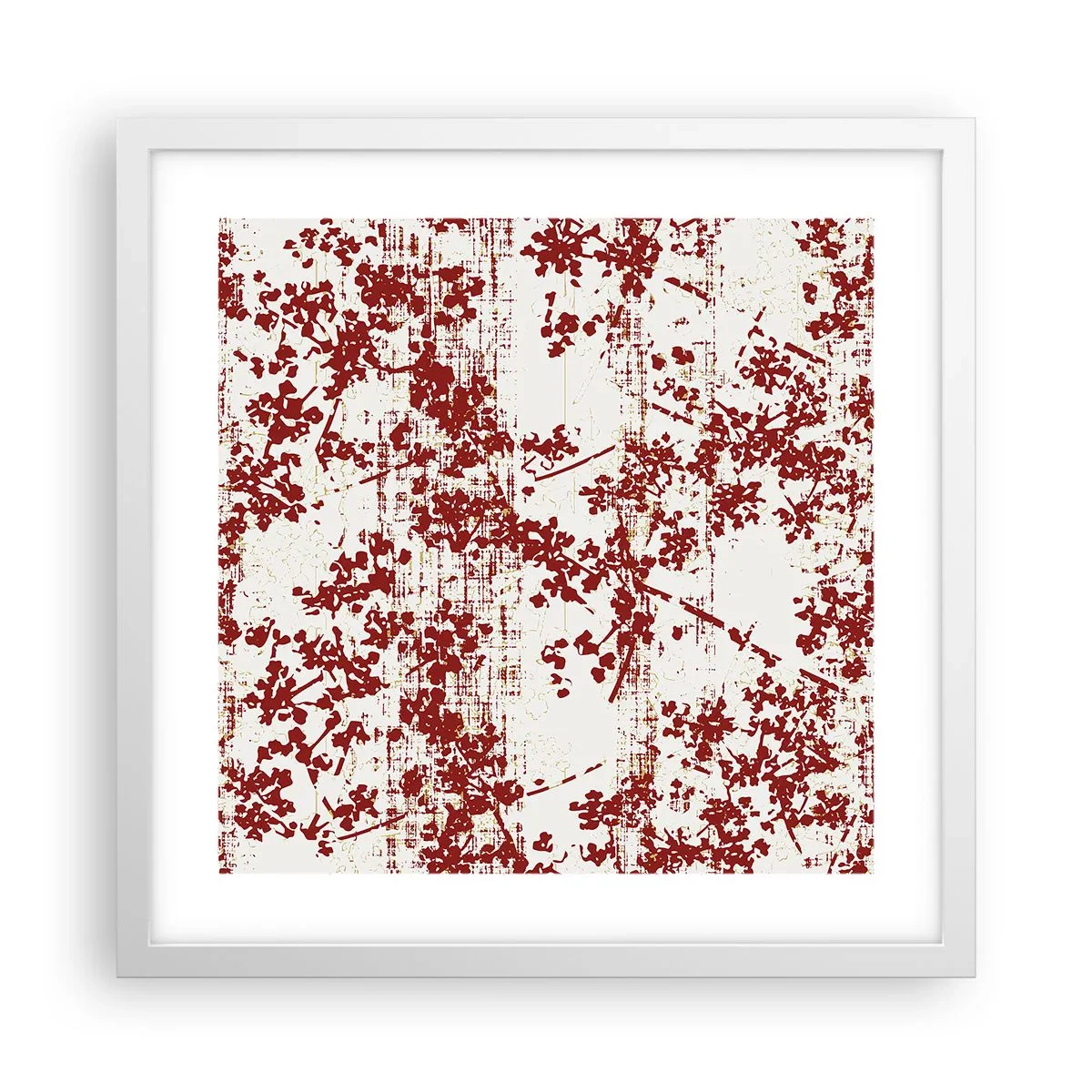 Poster in cornice bianca - Come l'antico percalle - 40x40 cm