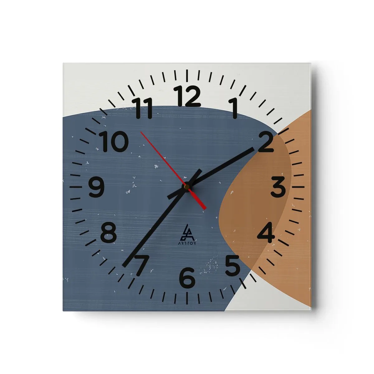 Orologio da parete - Orologio in Vetro - Ovali e influenze - 40x40 cm